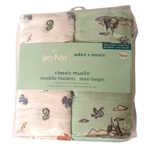 Aden + Anais Classic Muslin Swaddle Blankets Set Of Two 44" x 44" New In Package - Picture 1 of 7